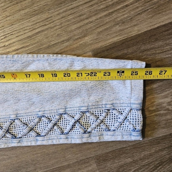 Vtg Anti Basic Daily Jeans Womens Side Lace Up Jeans Size 13/14 29 Waist Acid - Picture 11 of 11